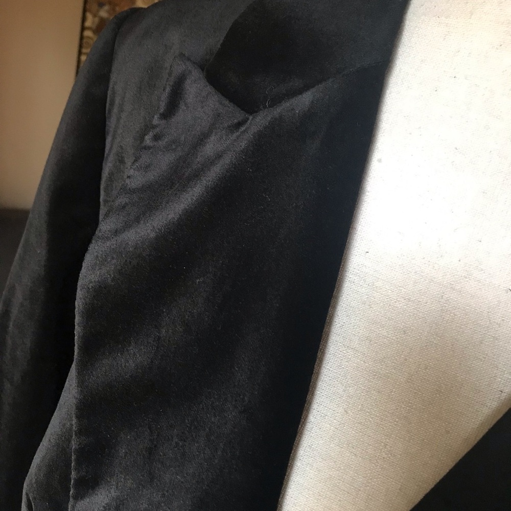 Chico’s classic one button velvet blazer Sz 2 - Picture 6 of 7
